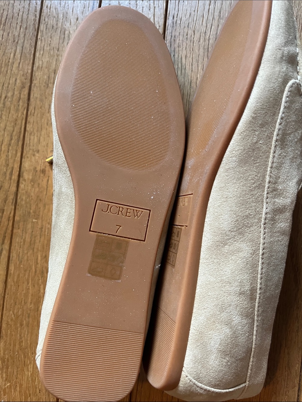 J. Crew Women's Beige Suede Boat Shoes - Picture 2 of 3